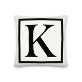 Letter K Border Monogram Decorative Throw Pillow Cushion, Pillow, $ 64.50, A Moment Of Now™